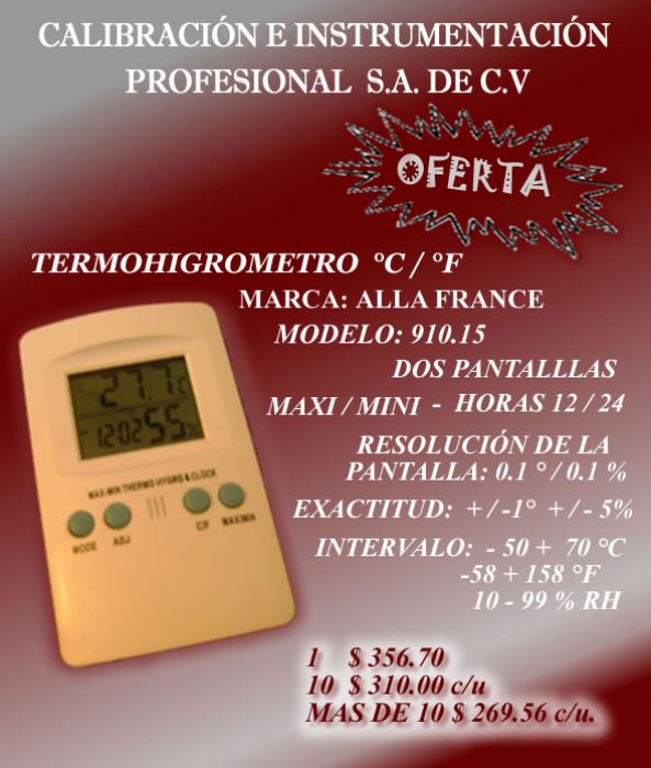 TERMO HIGROMETRO